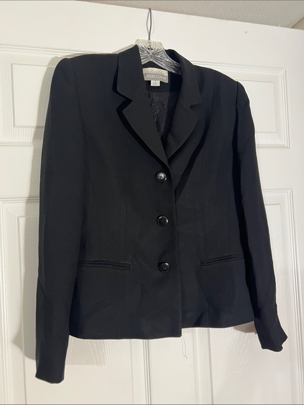 Casual Corner Women's Black Three-Button Blazer